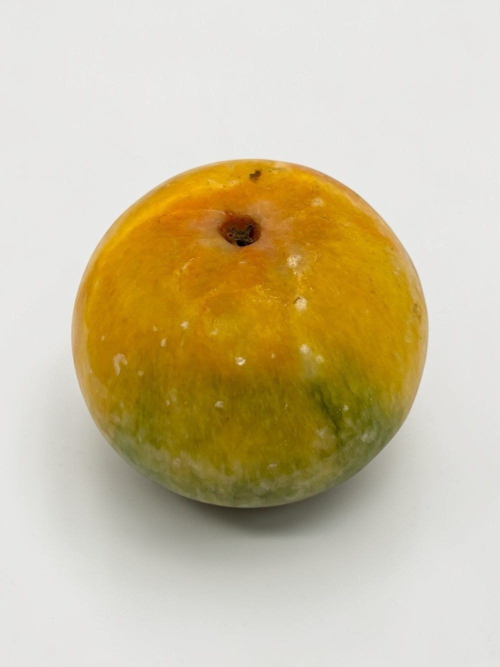 Vintage Italian Alabaster Carved Stone Decorative Fruit Green Yellow 2 3/4" - Picture 8 of 11